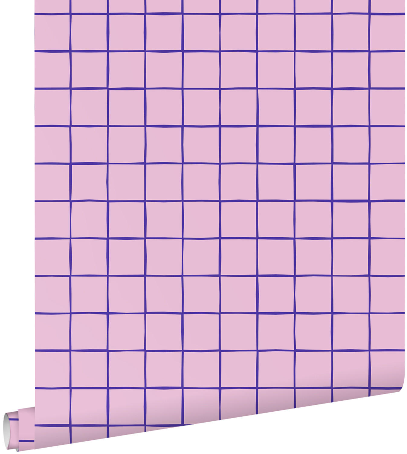 TAPETE Karomuster 50 x 900 cm - Lila, Papier (50/900cm) - ESTAhome