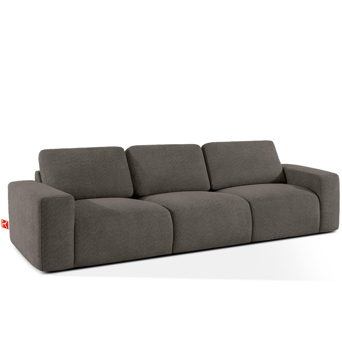 3-SITZER SOFA ZUCCO, Dunkelbraun - Dunkelbraun, Holz/Holzwerkstoff (292/85/100cm) - KONSIMO®