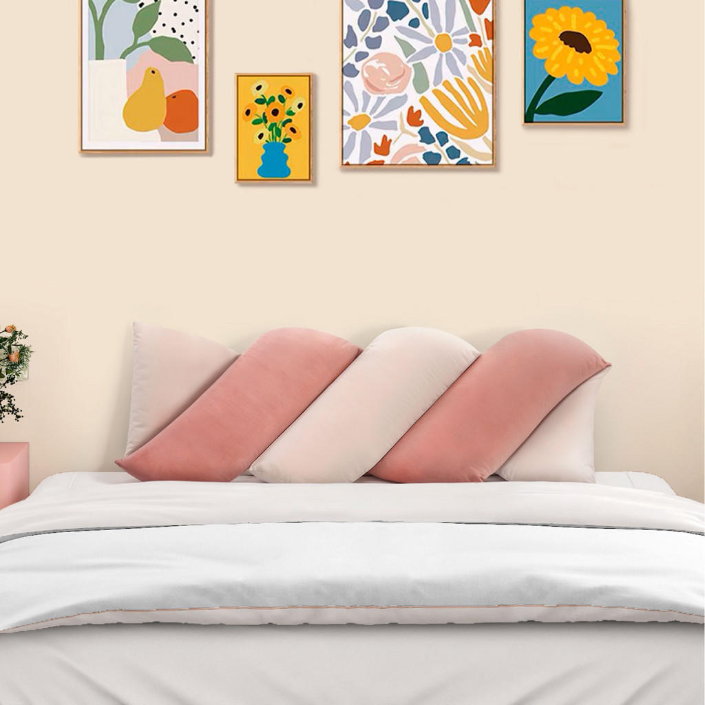 Thumbnail - Vercart Kissen, Pink, Hellrosa, Textil, Mode, Freiform, 30x153 cm, CE, Wohntextilien, Kissen, Rückenkissen