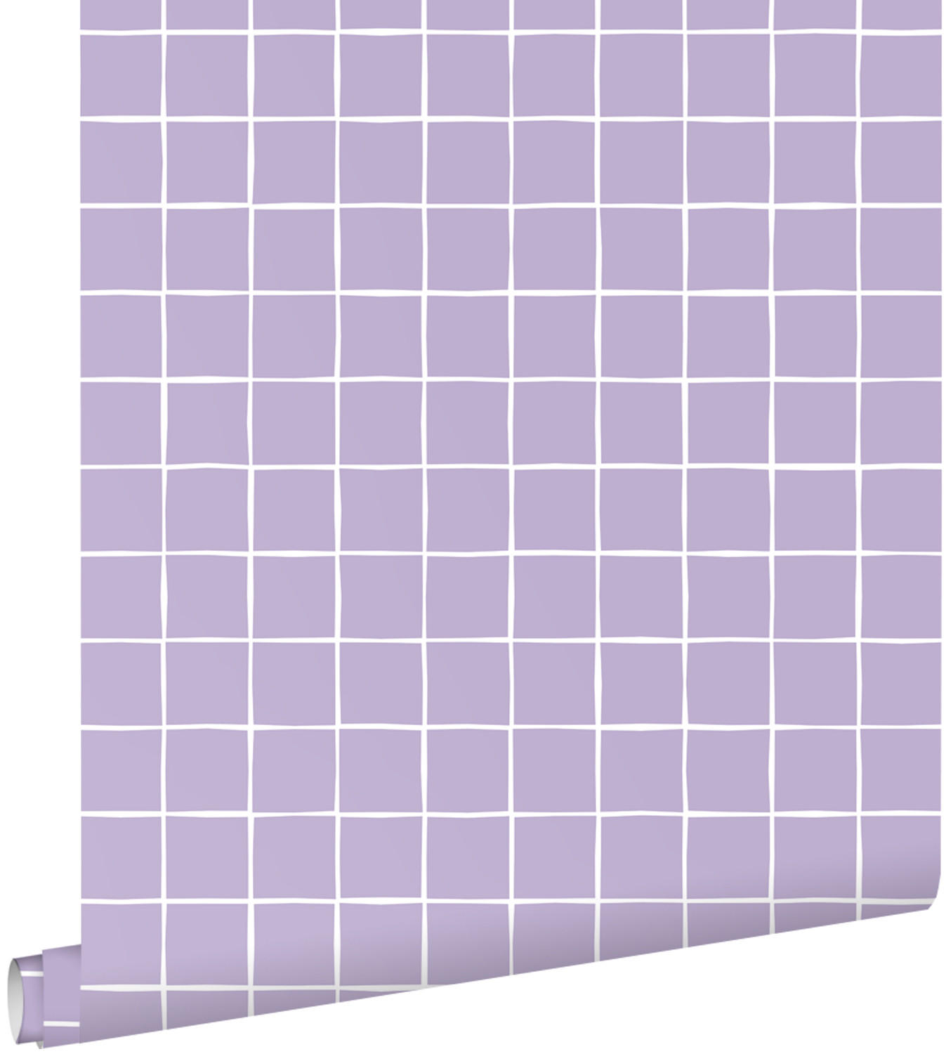 TAPETE Karomuster 50 x 900 cm - Lila, Papier (50/900cm) - ESTAhome