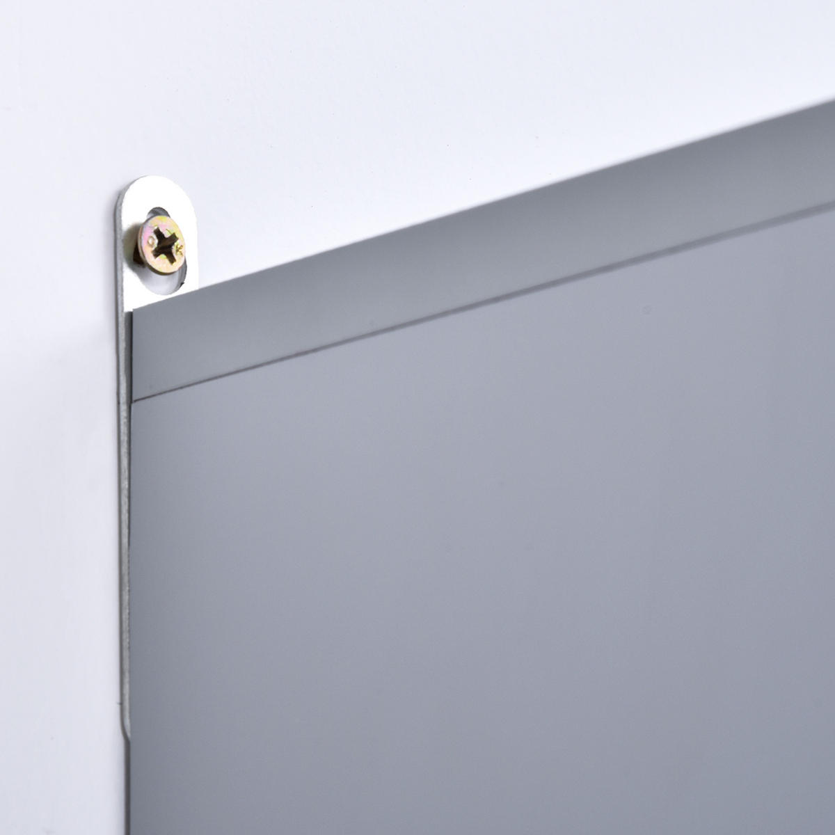 SPIEGELSCHRANK Badezimmer-Spiegelschrank mit 2 Türen, 48 x 14,5 x 45 cm ,Grau - Grau, Glas (48/45/14.5cm) - Vallsero