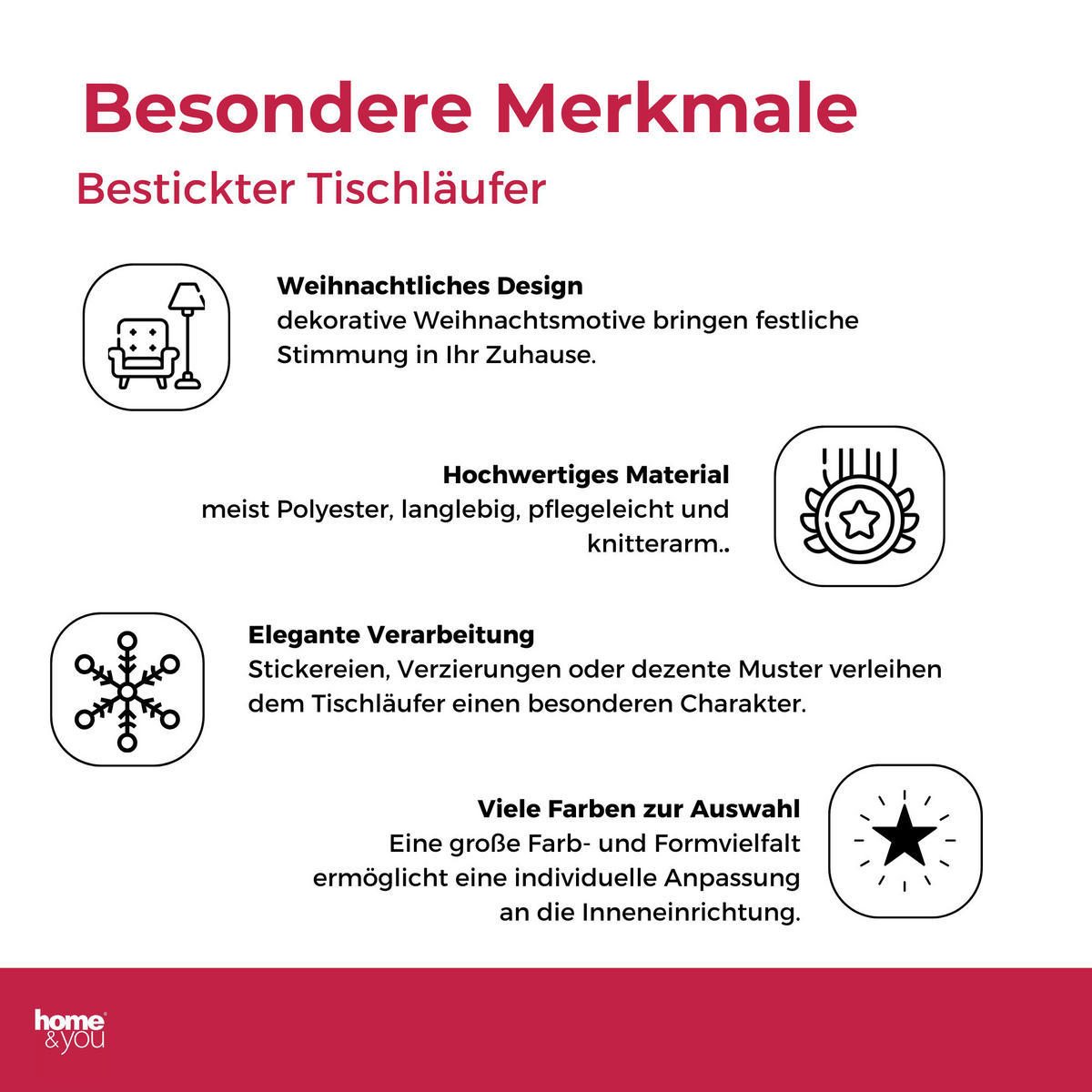 TISCHLÄUFER Bestickter BAULE, 35x180 cm, Silber, Weihnachten Deko Tischdecke, Christmas - Silberfarben, Kunststoff (180/35/1cm) - home&you