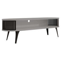 TV-LOWBOARD Roenni Oval - Schwarz/Grau, Holzwerkstoff/Metall (140/44/40cm) - MIRJAN24