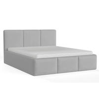 POLSTERBETT FOXY 200/200 in Boucle Hellgrau - Hellgrau, Holz/Holzwerkstoff (200/200cm) - Deine Möbel 24