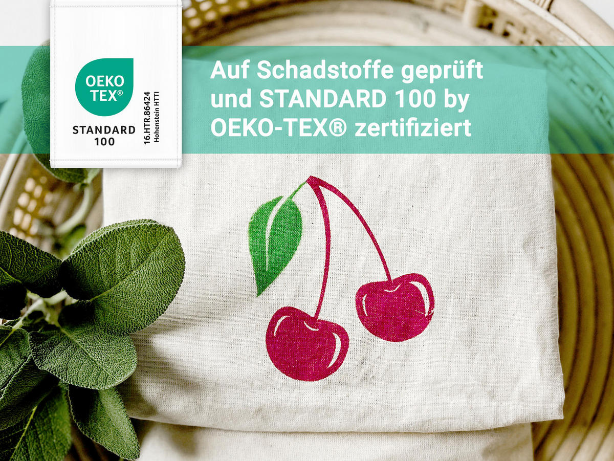 WÄRMEKISSEN, 21x21 cm, 100% Baumwolle, Weiß - Beige, Textil (21/3/21cm) - Zollner