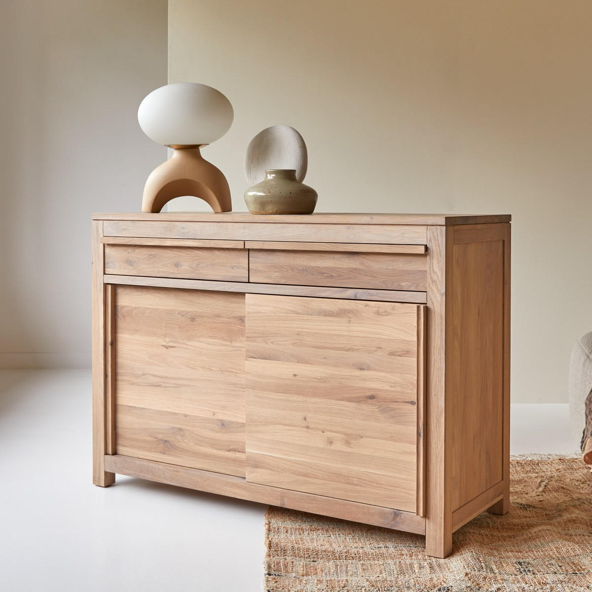 ANRICHTE Luce Natur aus Eiche - Naturfarben, Holz (120/85/45cm) - Tikamoon