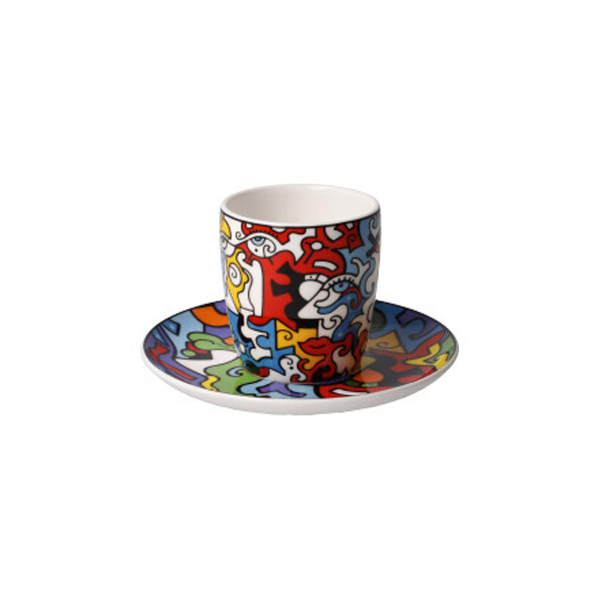 ESPRESSOTASSE Billy the Artist Evolution of Love I, Fine Bone China, Bunt, 100 ml - Multicolor, Keramik (0.1L) - Goebel