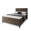 BOXBETT ROKIS 160x200 cm mit Matratze und Topper - Beige - Beige, Holz (160/200cm) - MASSENO