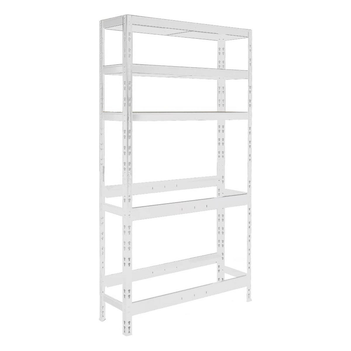 GETRÄNKEKISTENREGAL Bodensee 180x100x30 cm für 6 Kisten + 3 Boards Weiss - Weiß, Metall (100/180/30cm) - PROREGAL