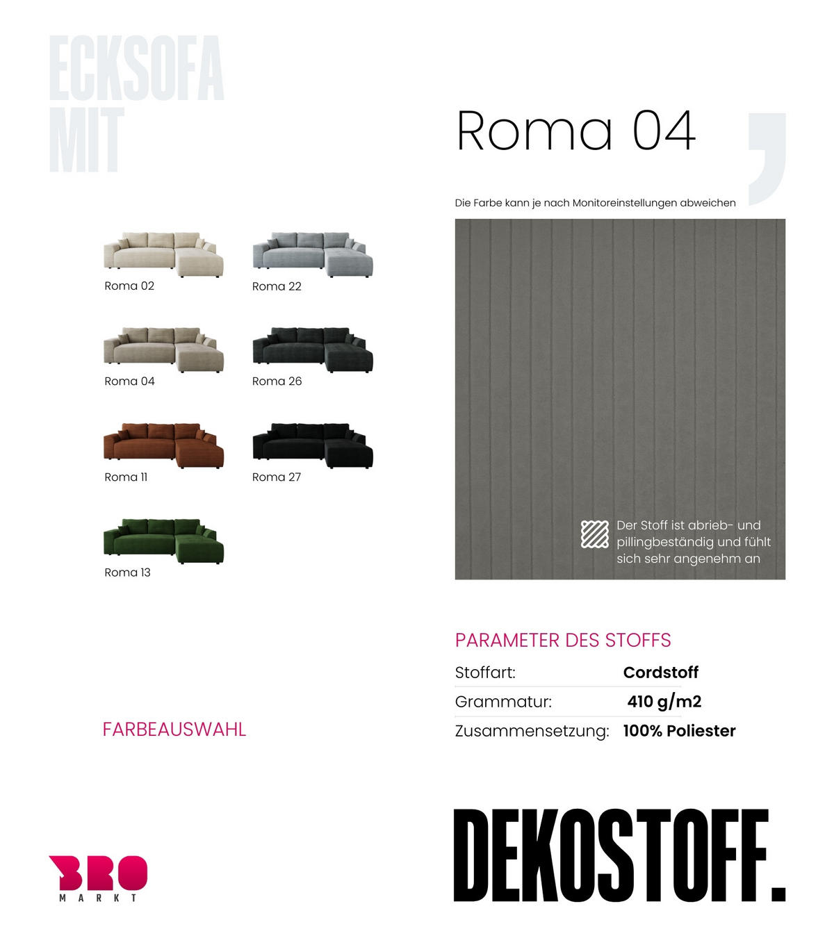 ECKSOFA Romeo mit Schlaffunktion Beige - Beige, Textil (285/185cm) - Bromarkt