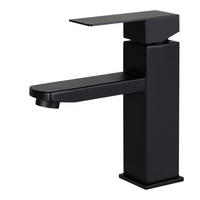 WASCHTISCHARMATUR Fairbanks 17.3/10/17.4 cm - Schwarz, Metall (10/17.4/17.3cm) - Nettlife