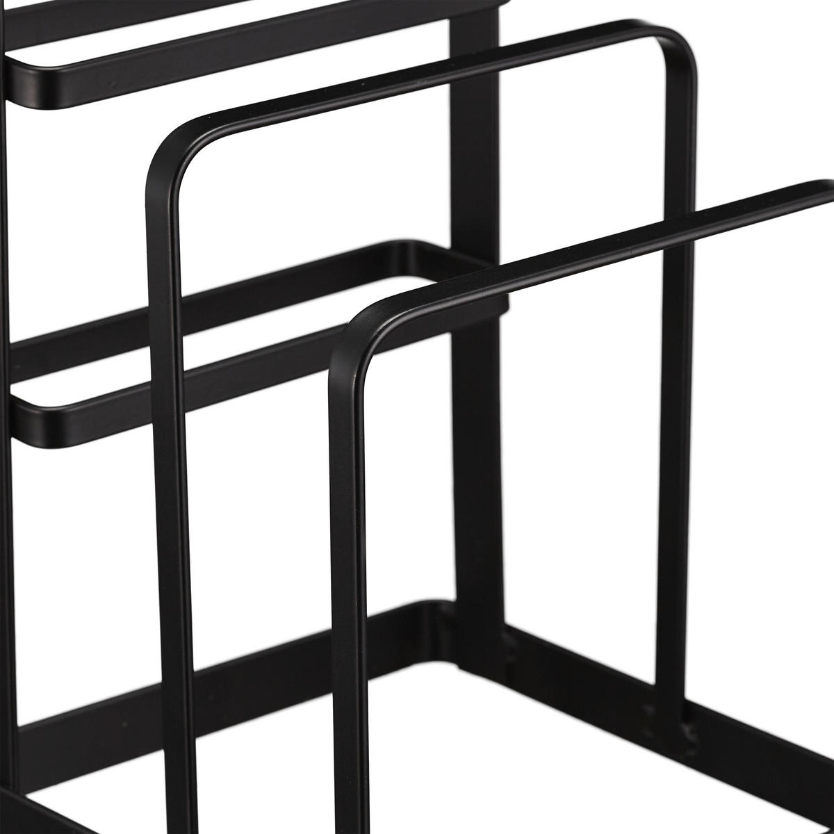 SCHNEIDEBRETTHALTER - Schwarz, Metall (12/21.5/14cm) - Relaxdays