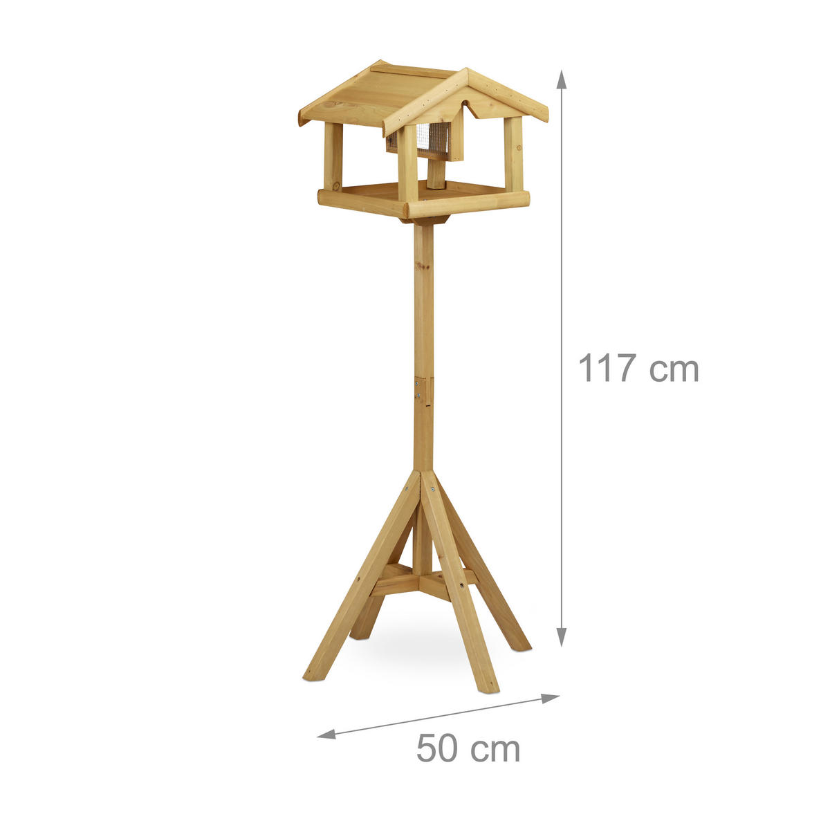 VOGELHAUS - Hellbraun, Holz (50/117/50cm) - Relaxdays