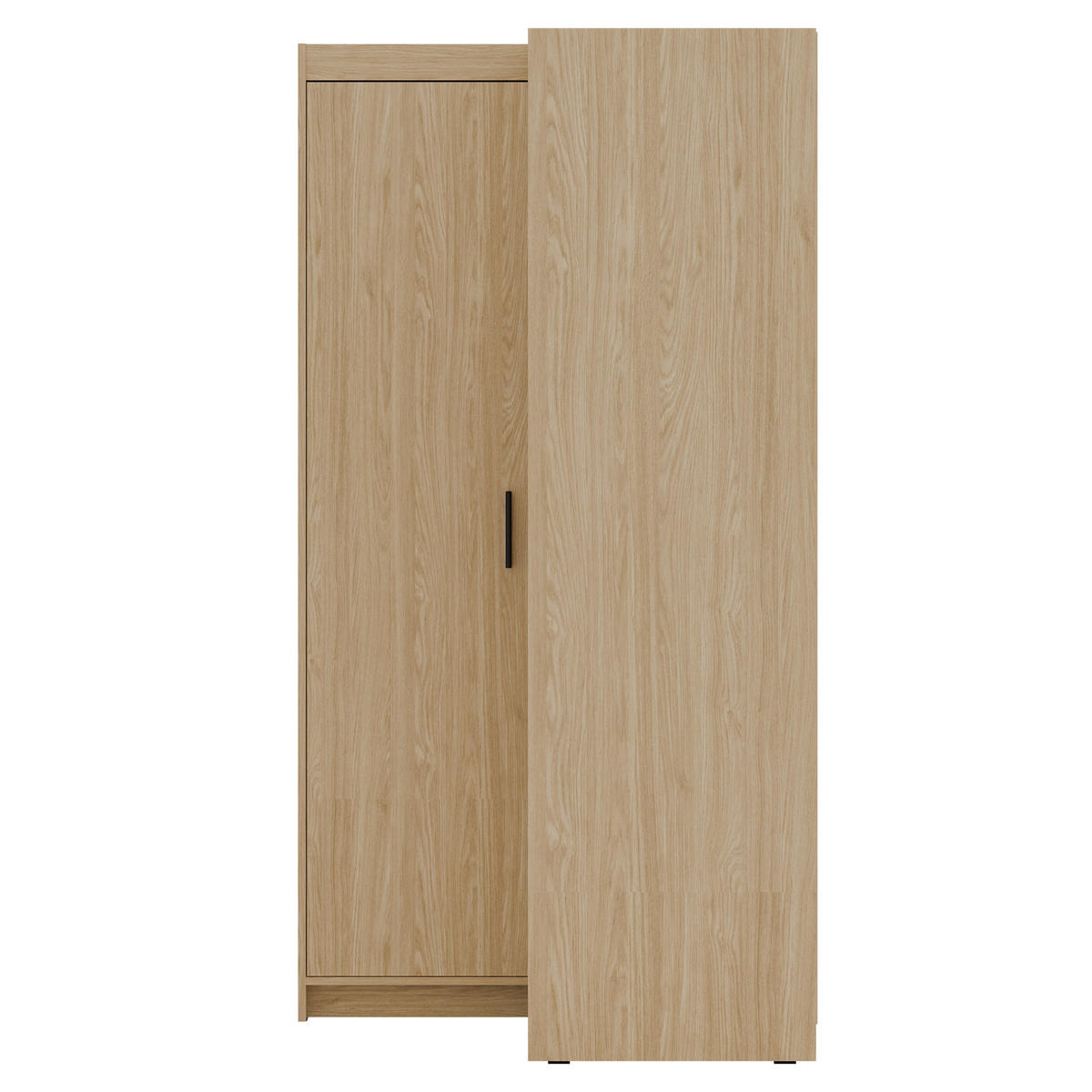 ECKSCHRANK Elena mit 2 Türen, 95x95 cm, Eiche Geölt - Hellbraun/Eichefarben, Holzwerkstoff (95/190.5/95cm) - Beautysofa