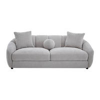 SOFA - 3 Personen - stoff - hellgrau Nafeki - Hellgrau, Textil (216/78/96cm) - Vente-Unique