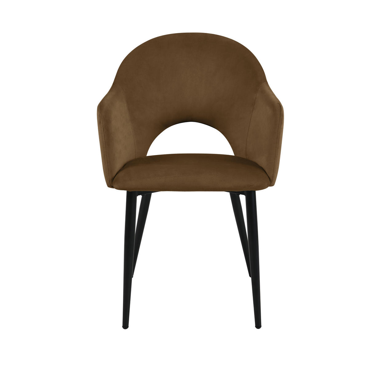 ESSZIMMERSTÜHLE HAILEY (2er Set) - Schwarz/Braun, Textil/Metall (54/83/53cm) - SVITA