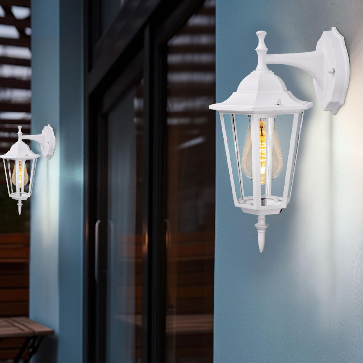 LED WANDLEUCHTE Weiß Kunststoff - Weiß, Glas (20.8/17/36cm)