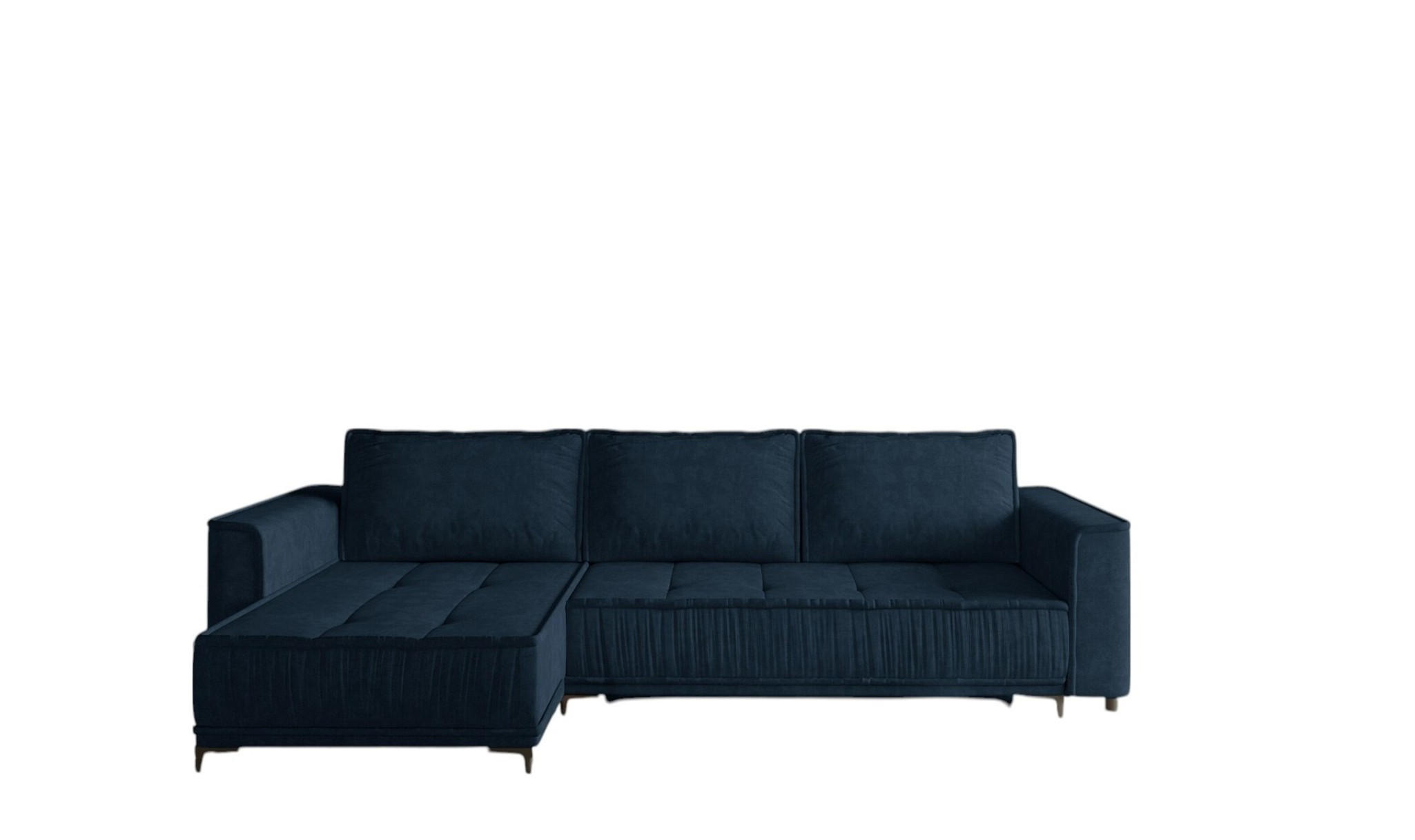 ECKSOFA Juna Mit Schlaffunktion - Dunkelbraun, Holzwerkstoff/Textil (240/140cm) - Fun Möbel