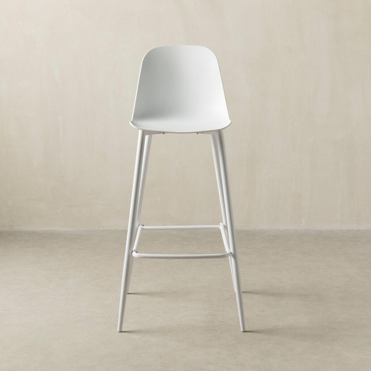 BARHOCKER Lein Weiß 49.5 cm x 101.5 cm - Weiß, Kunststoff (49/101/48cm) - Kenay Home