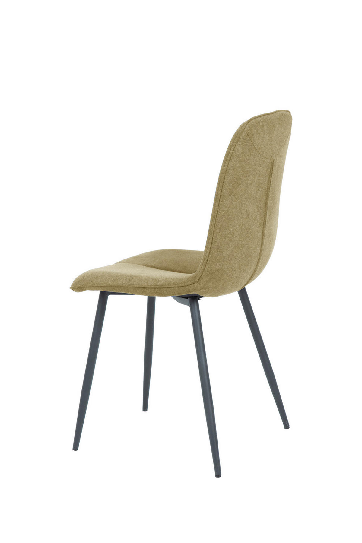 POLSTERSTUHL 4er-Set - Webstoff / Eisen - Beige / Schwarz - Beige/Schwarz, Textil/Metall (45/91/59cm) - home24