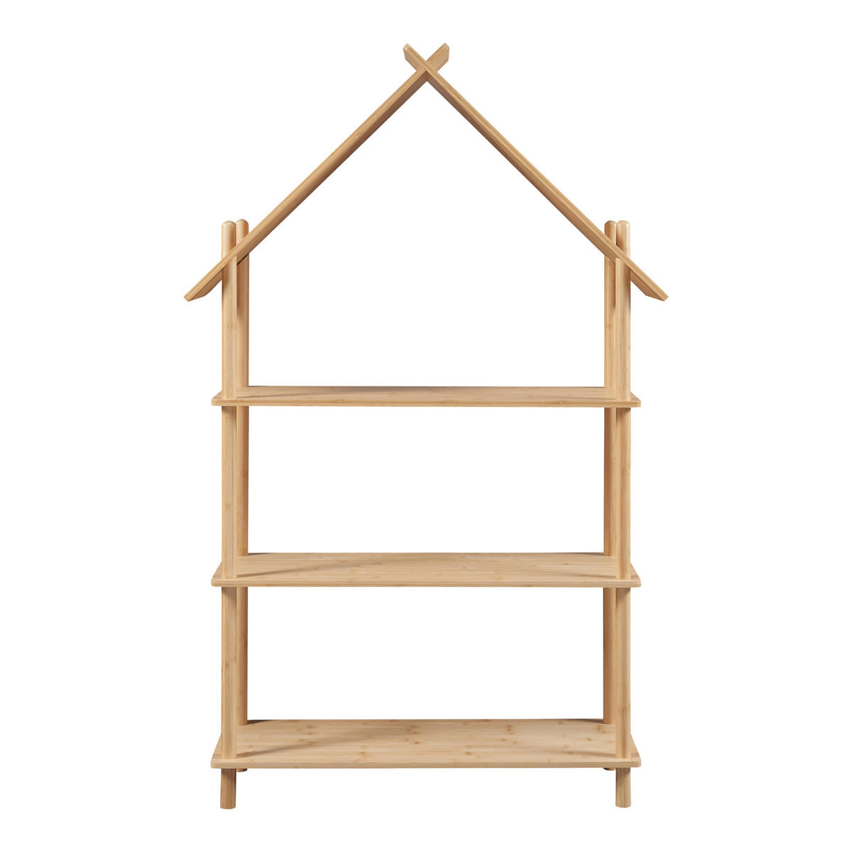 KINDERREGAL Hamarøy - Naturfarben, Naturmaterialien (90/137/30cm) - [en.casa]