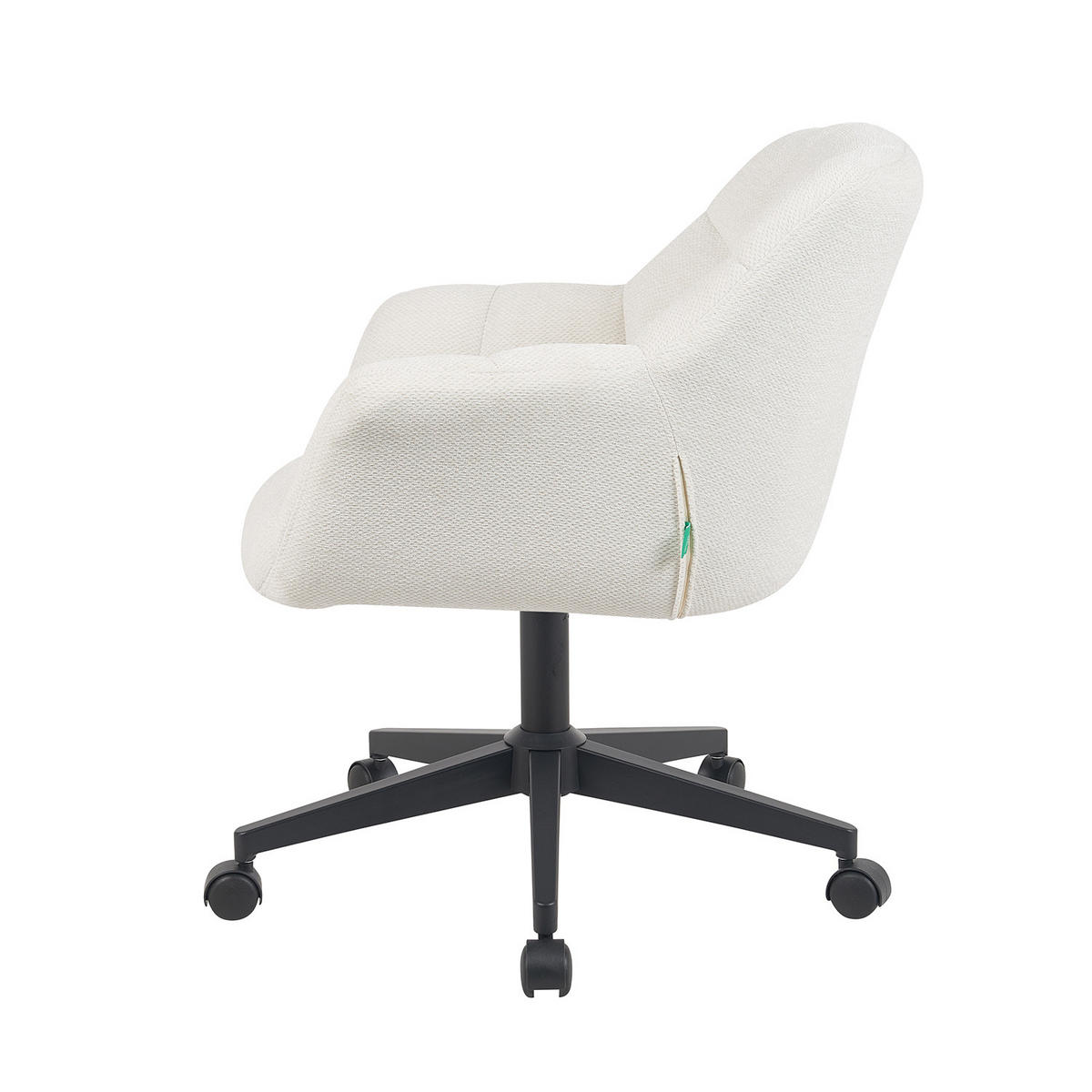 BÜROSTUHL Mika-Nuri - Creme/Schwarz, Textil/Metall (65/78/66cm) - DUBI Möbel