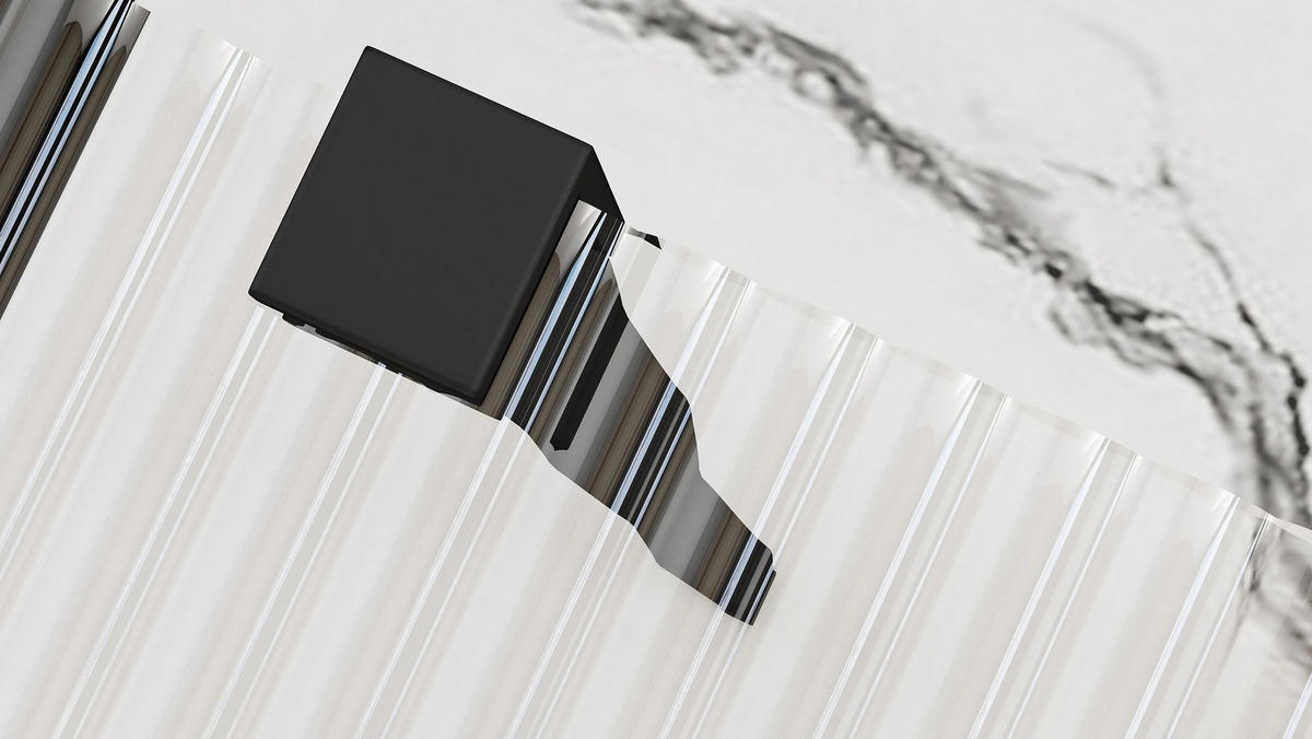 DUSCHWAND Rea Aero Intimo Black Mat 100 - Schwarz, Glas (100/200cm) - REA