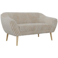 2-SITZER-SOFA PIRS - Beige Cord - Holzbeine - Beige/Buchefarben, Holzwerkstoff/Textil (140/75/74cm) - MKS