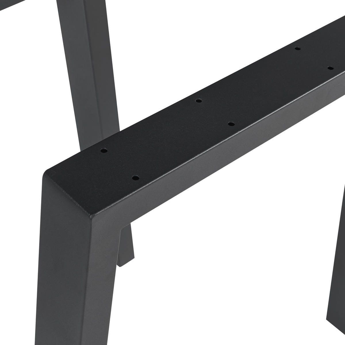 TISCHGESTELL-SET 2 TLG. Kraftisried - Schwarz, Metall (70/72/8cm) - [en.casa]