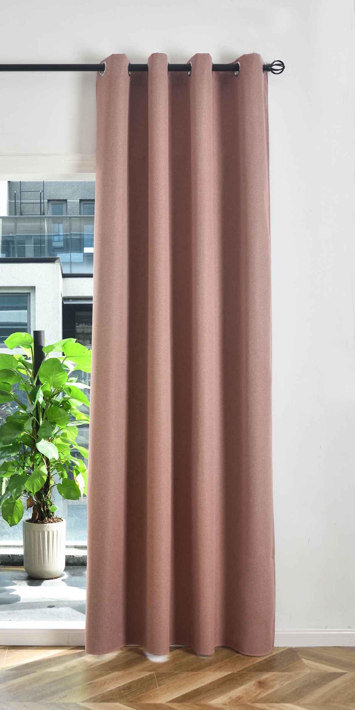 VORHANG MÜNCHEN DARK HxB 225x145 cm Altrosa - Altrosa, Textil (145/225/225cm) - Gardinenbox