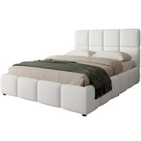 POLSTERBETT Nostro mit Bettkasten 180x200 cm hellbeige - Creme/Schwarz, Textil (180/200cm) - Beautysofa