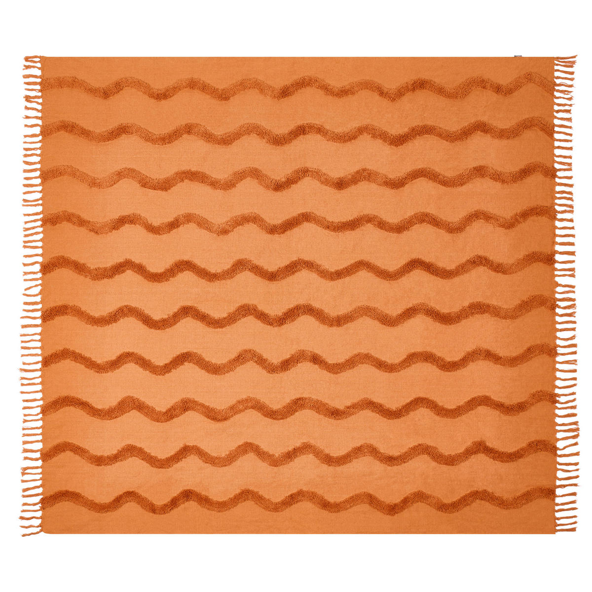 PŘIKRÝVKA Bavlna 200/200 cm Oranžová Khari - pomerančová, textil (200/200cm) - Beliani