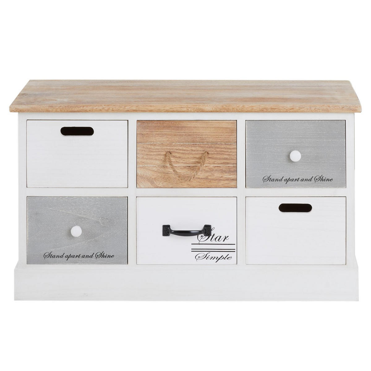 SITZBANK SALVA - Weiß, Holz (73/41/32cm) - CARO-Möbel
