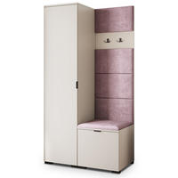 GARDEROBENSCHRANK LORI 95/181/51 cm Modern Garderobe-Set Kaschmir - Kaschmir/Lila, Holzwerkstoff (95/181/51cm) - MASSENO