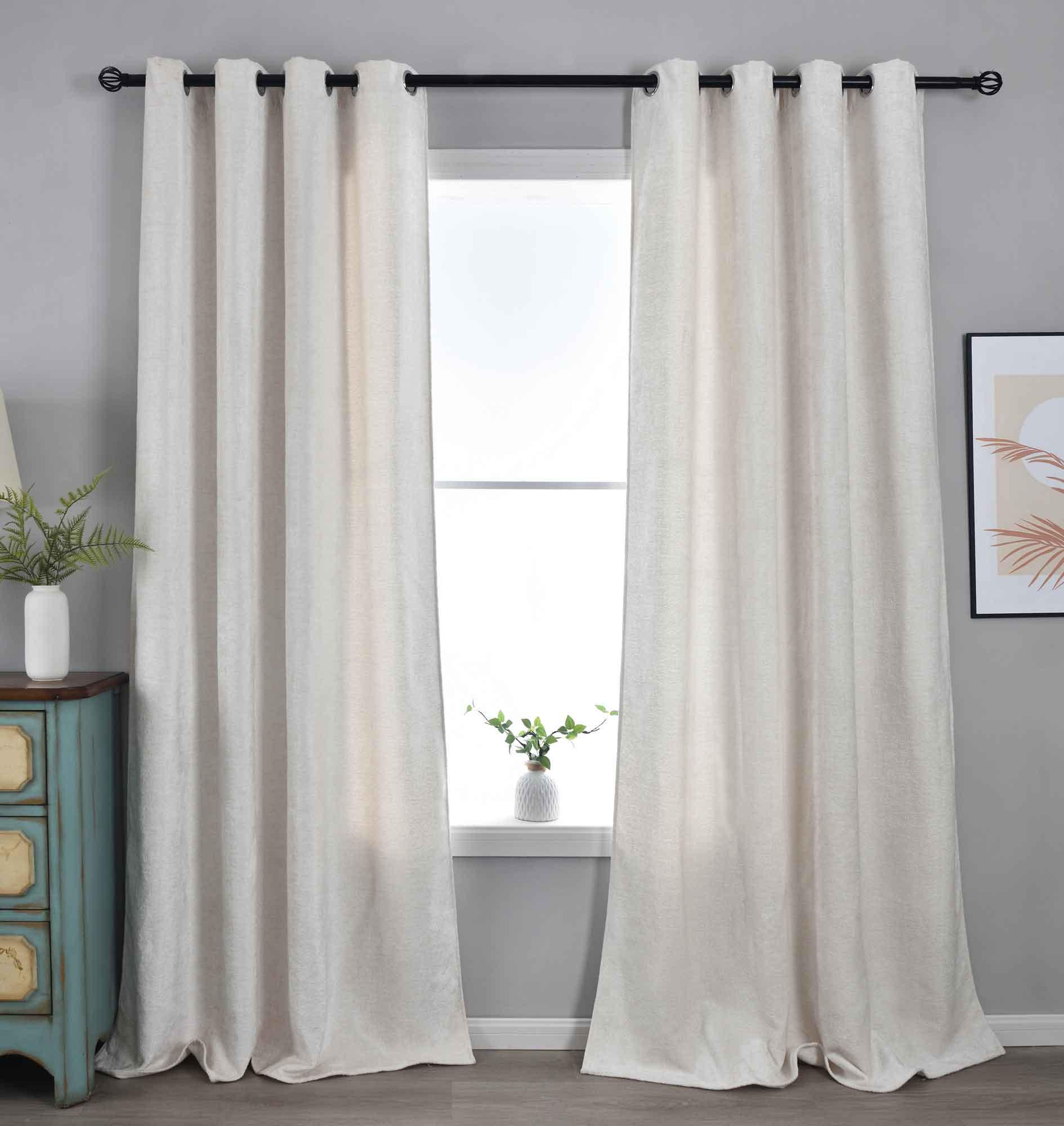 VORHANG 2ER SET »Nürnberg« HxB 245x135 cm Natur - Naturfarben, Textil (135/245cm) - Gardinenbox