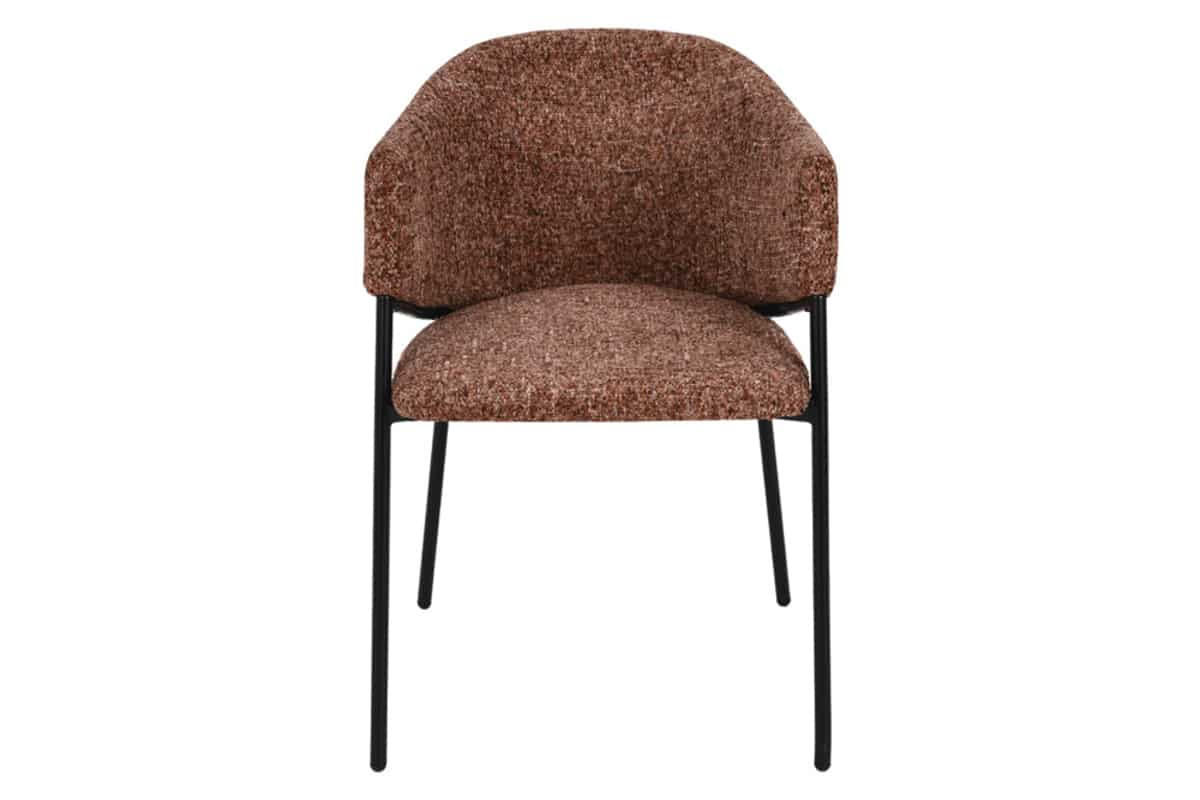 STUHL NOBLESSE Chenille Braun 80 cm - Schwarz/Braun, Kunststoff/Textil (52/77/60cm) - riess-ambiente