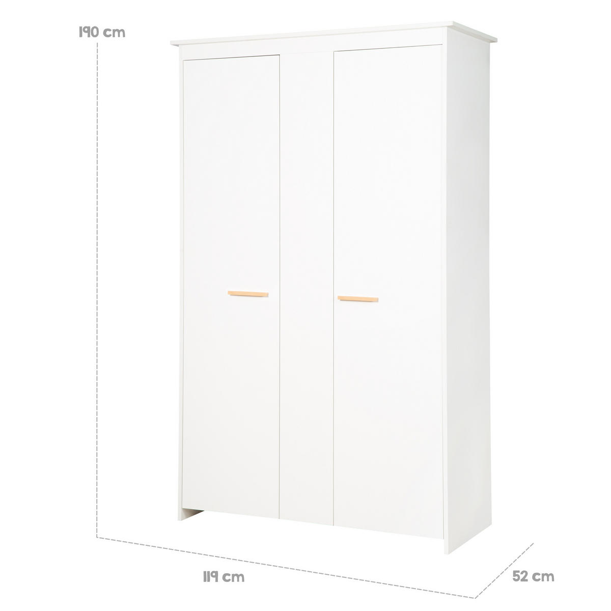 BABYZIMMER-SET Lilo 3-teilig - Weiß, Holzwerkstoff (117.5/190/144cm) - Roba