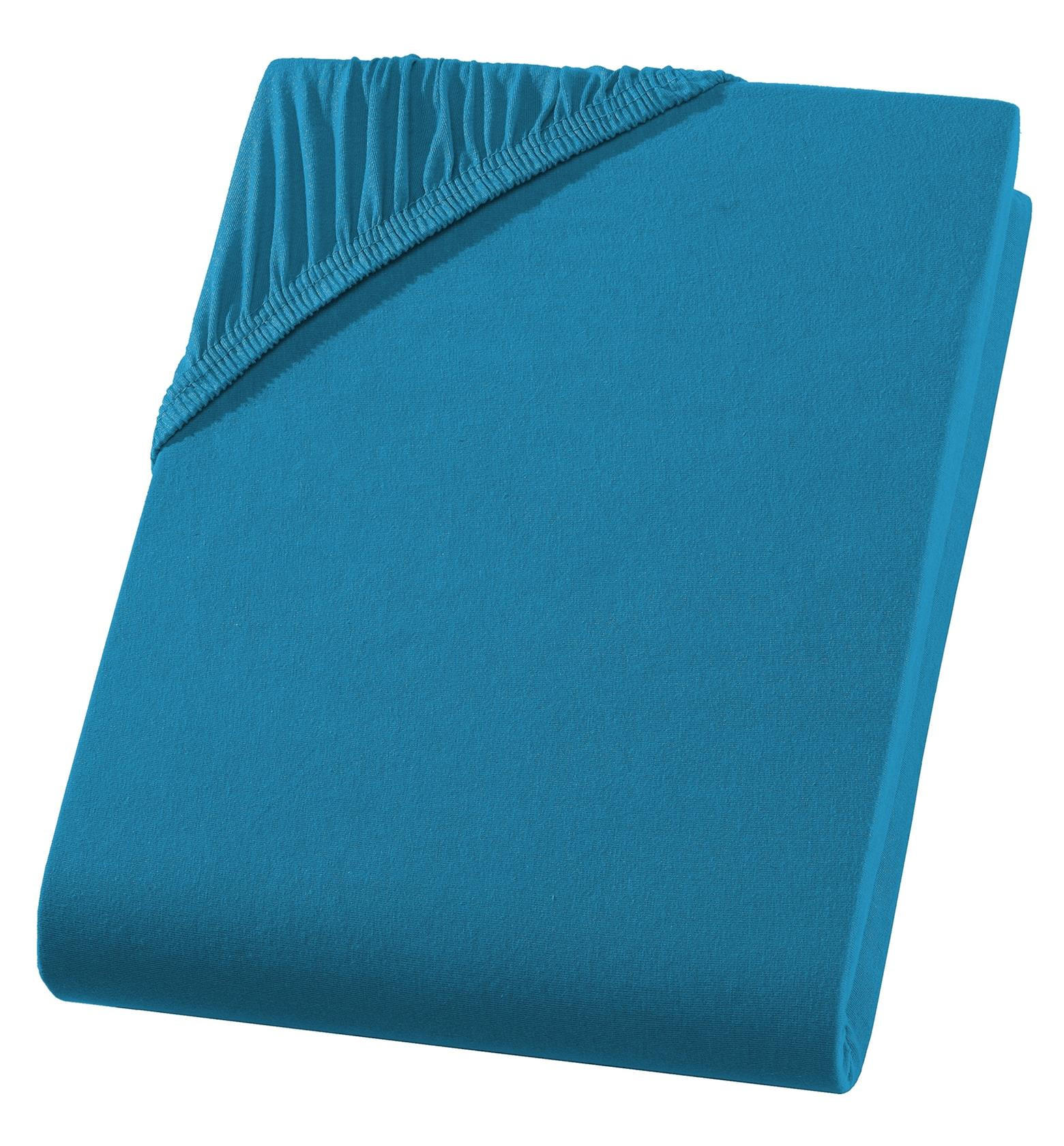 SPANNBETTLAKEN Boxspringbett Jersey 180x200 180x220 200x200 200x200, Wasserbett Bettlaken aus 100% Baumwolle - Petrol, Textil (200/220cm) - Carpe Sonno