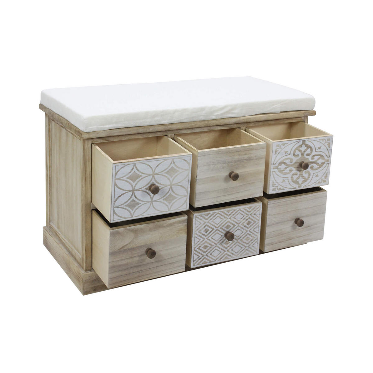 SITZKOMMODE Hellbraun 35/78/49 cm - Hellbraun, Holz (35/49/78cm) - Mobili Rebecca