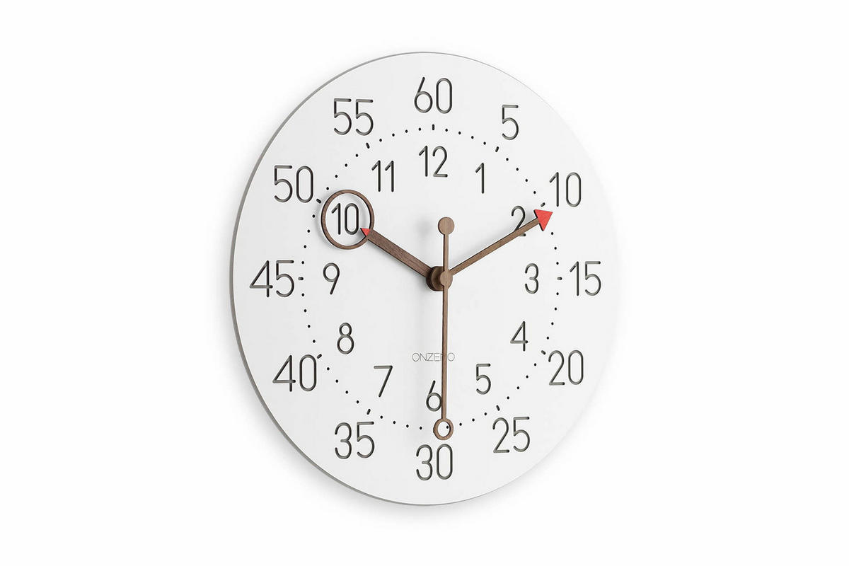 WANDUHR Design Weiß 29/29 cm - Weiß, Holzwerkstoff (29/29/1cm) - ONZENO