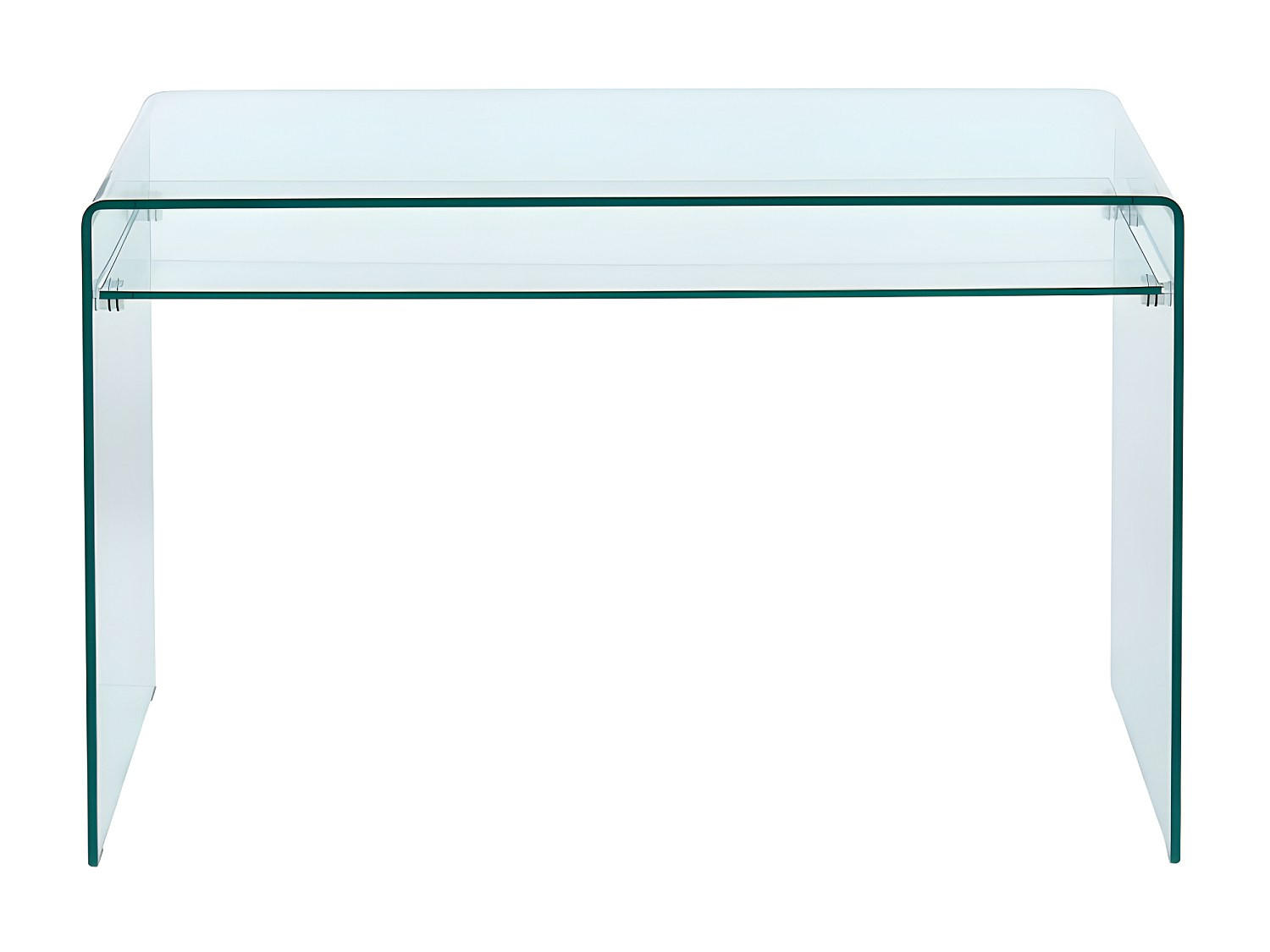 SCHREIBTISCH - 120 cmcm x 60 cmcm - Glas - Transparent - STILEOS - Transparent, Glas (60/120/75cm) - Vente-Unique