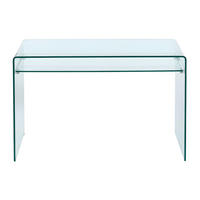 SCHREIBTISCH - 120 cmcm x 60 cmcm - Glas - Transparent - STILEOS - Transparent, Glas (60/120/75cm) - Vente-Unique