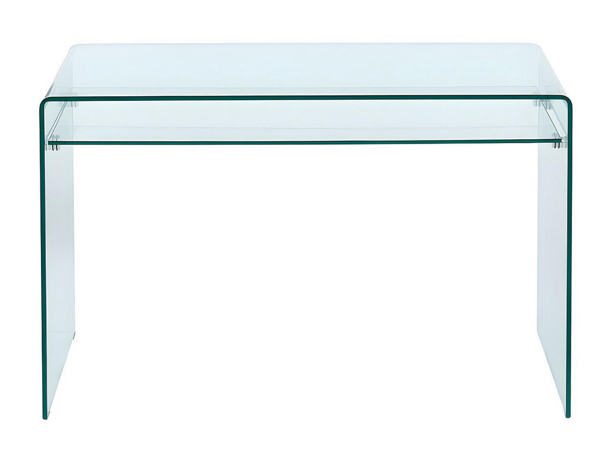 SCHREIBTISCH mit 1 Ablage - Glas - STILEOS - Transparent, Glas (60/120/75cm) - Vente-Unique
