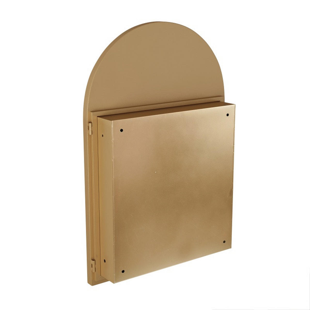 SPIEGELSCHRANK Bad 91/61/12 cm Gold mit verstellbare Glasablagen - Goldfarben, Glas/Holz (61/91/12cm) - PARAFTA HOME
