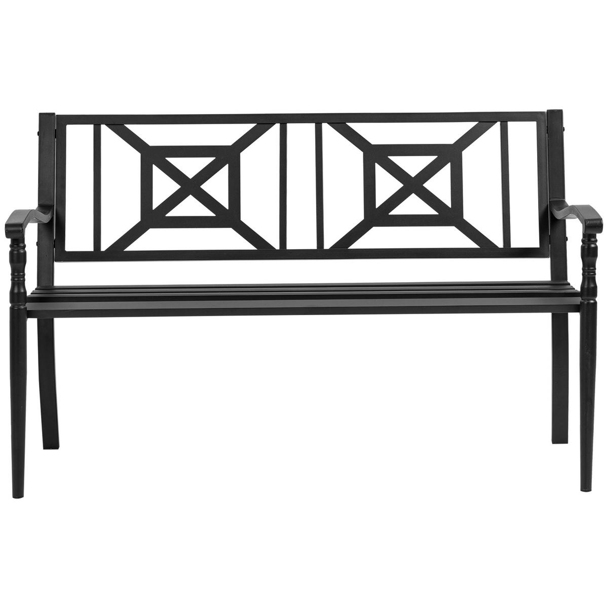 GARTENBANK DE-17763 Schwarz - Schwarz, Metall (128/81.5/62.5cm) - ComfortXL