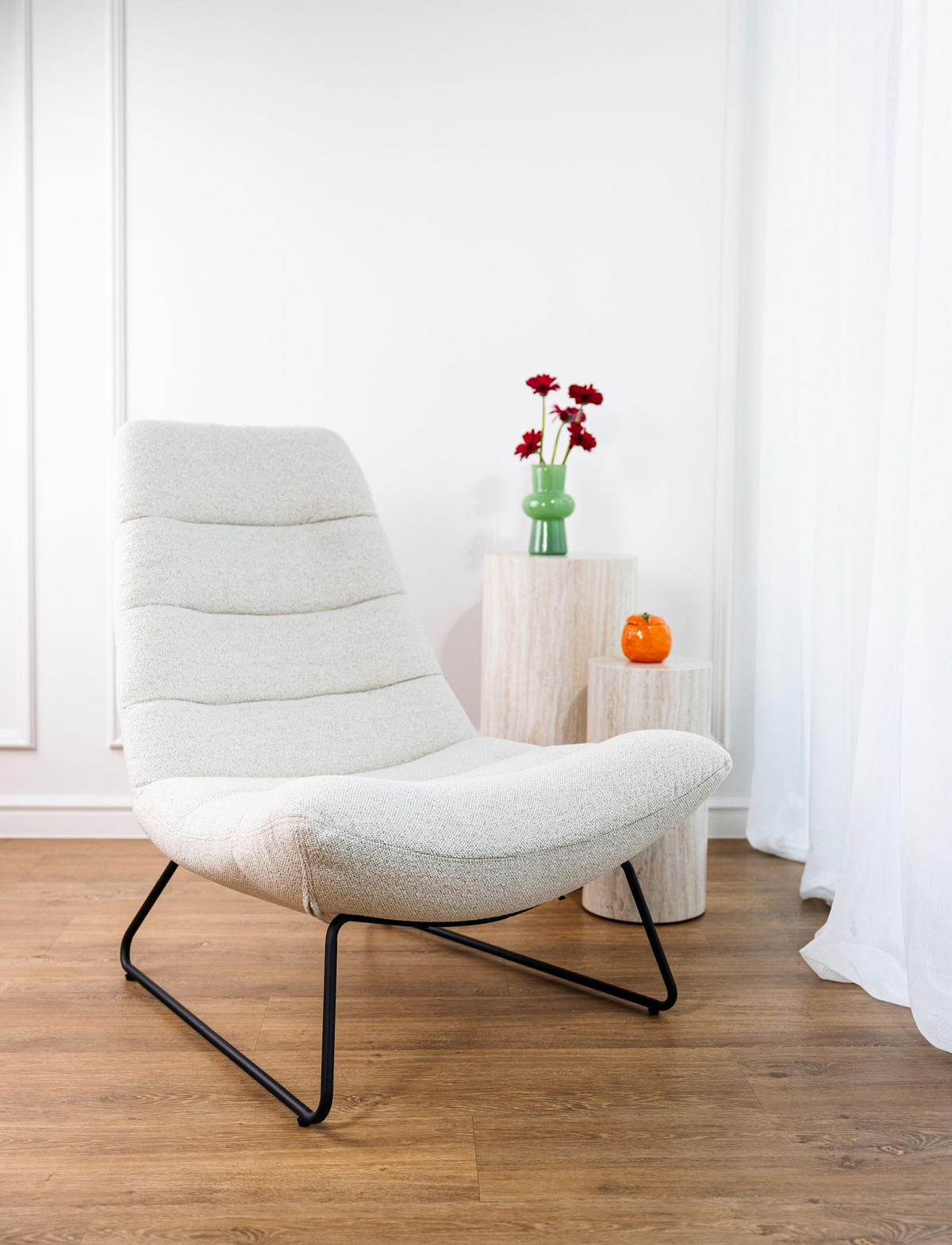 SESSEL Forgents Creme - Creme, Textil/Metall (82.5/97/93cm) - Selsey