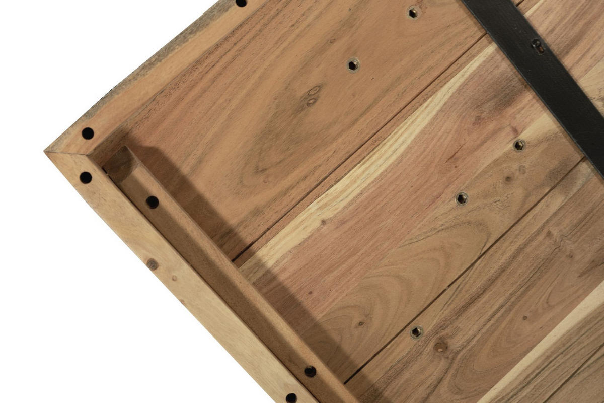 ESSTISCH RIO - Beige/Schwarz, Holz/Metall (80/120/77cm) - SAM