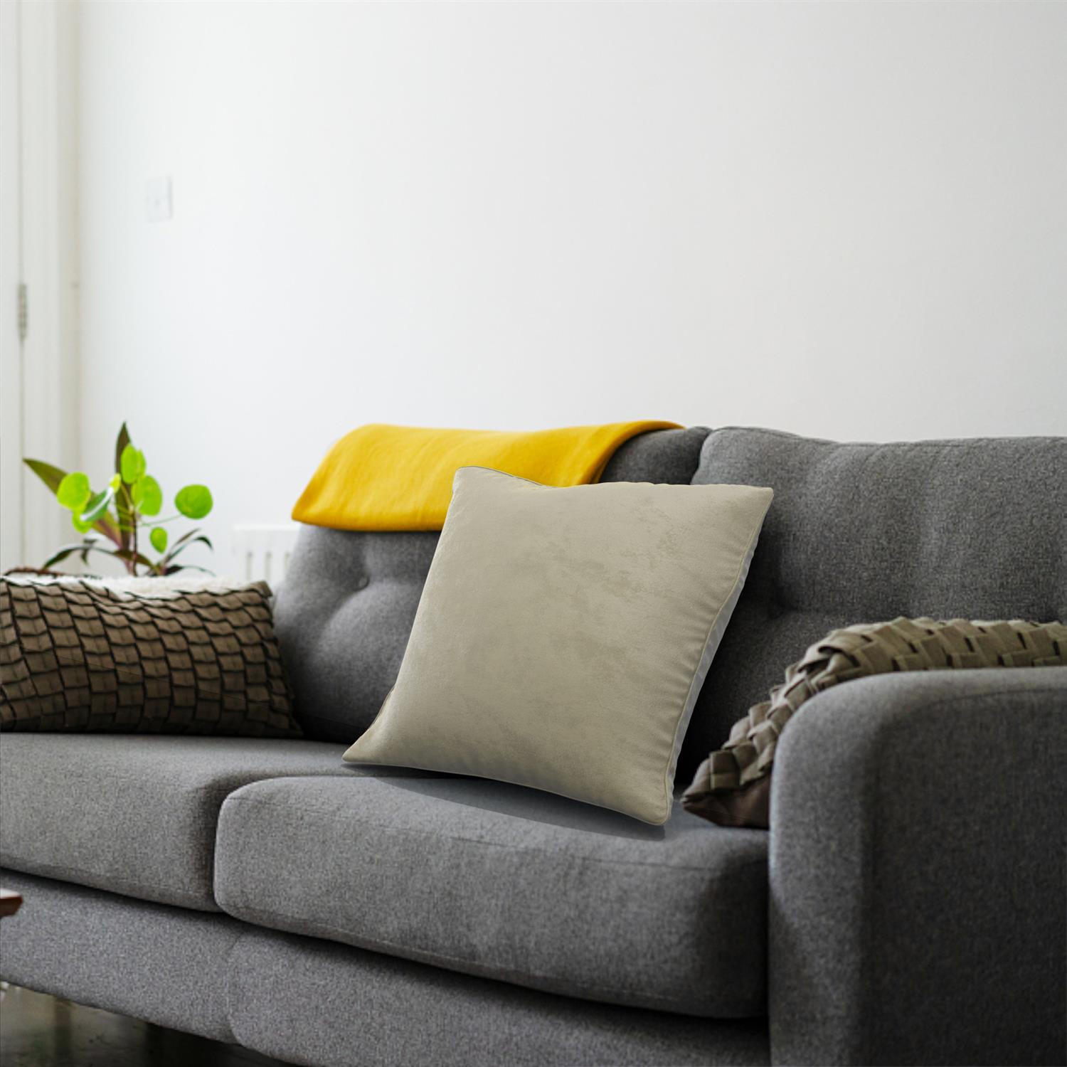 KISSENHÜLLEN-SET (2-tlg.) 40/40 cm (Beige) - Beige, Textil (40/40cm) - Intirilife