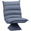 BODENSOFA Bodenstuhl mit Verstellbarer Lehne, Drehbarer Meditationsstuhl Grau - Grau, Metall (70/95/62cm) - HOMCOM