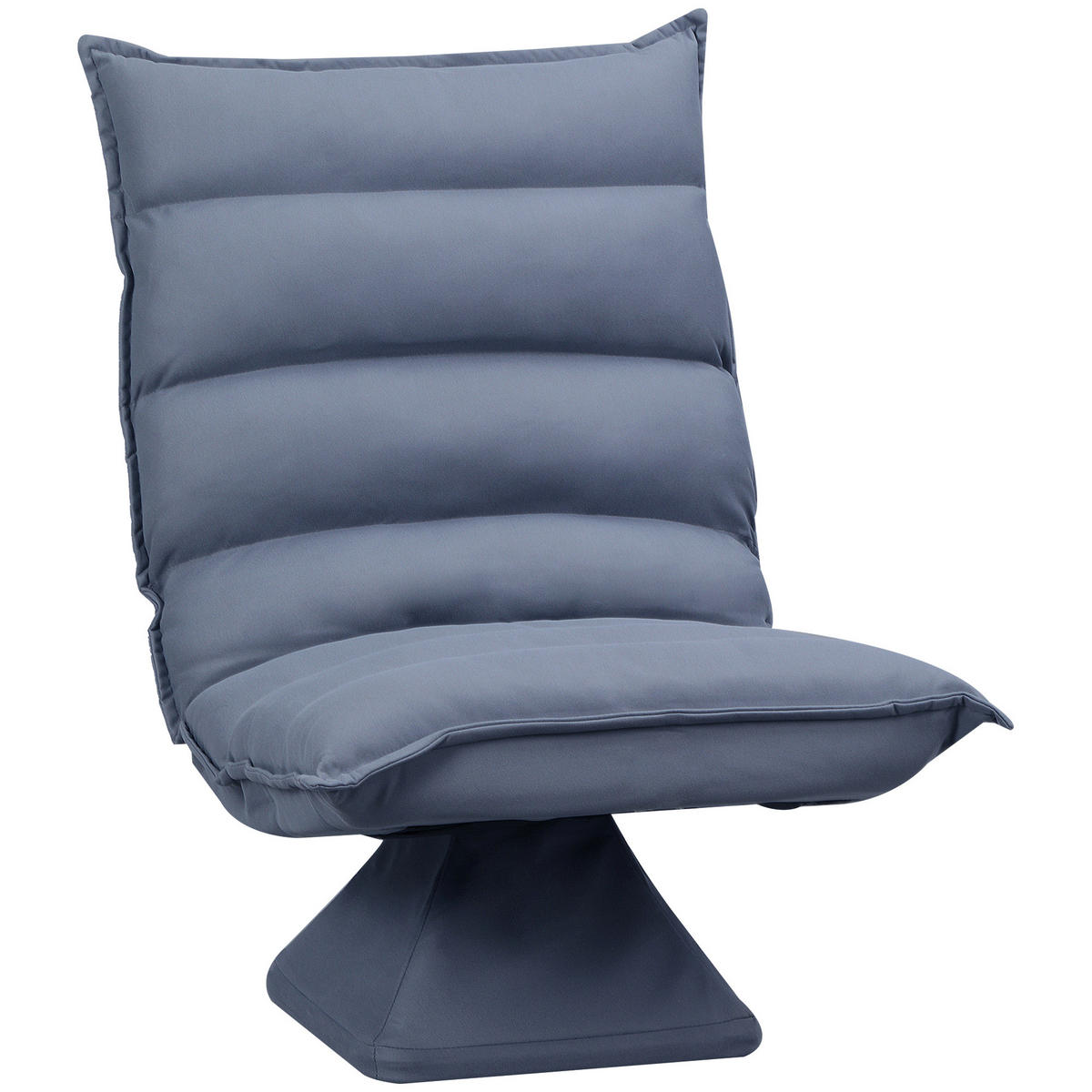 BODENSOFA Bodenstuhl mit Verstellbarer Lehne, Drehbarer Meditationsstuhl Grau - Grau, Metall (70/95/62cm) - HOMCOM